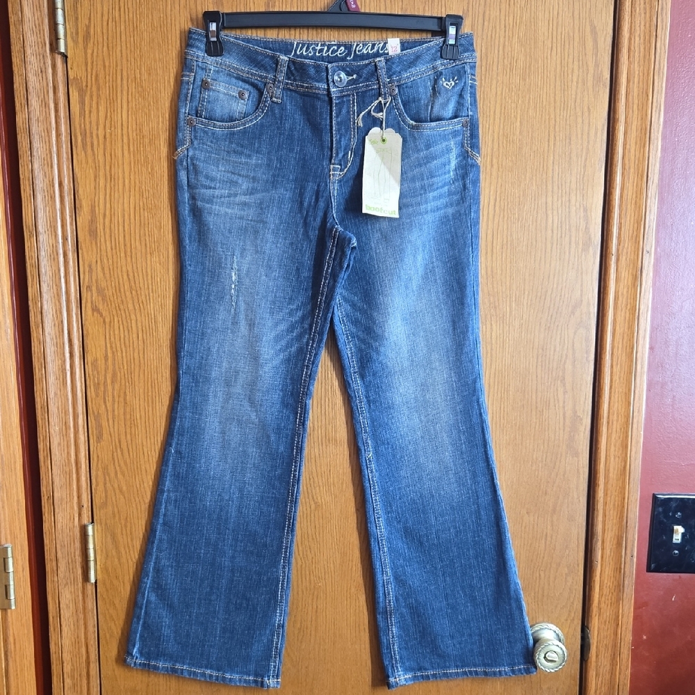 Justice Blue Flare Wide Leg Jeans